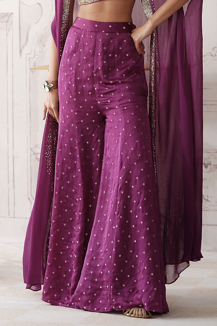 Purple Organza Cape Set by Basanti - Kapde aur Koffee at Pernia's Pop Up Shop