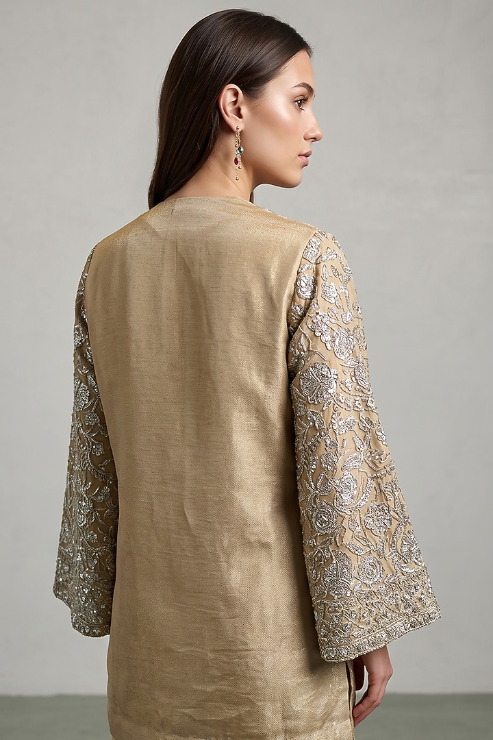 Golden Tissue Palazzo Set by Basanti - Kapde aur Koffee at Pernia's Pop Up Shop