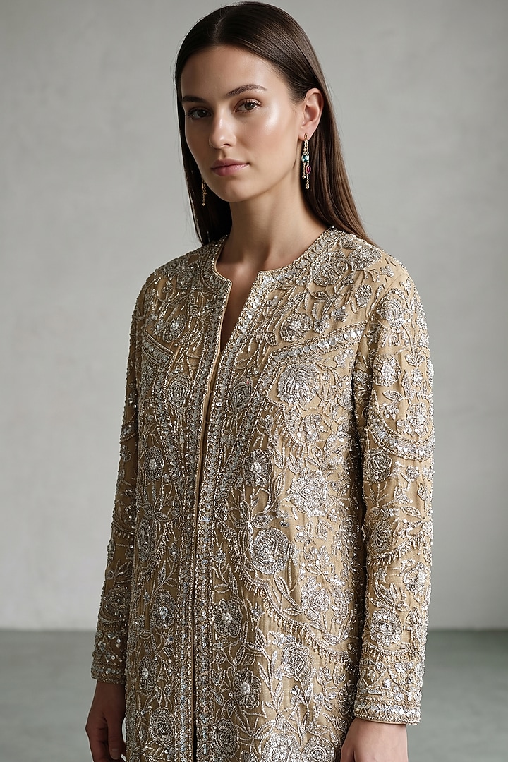 Golden Tissue Palazzo Set by Basanti - Kapde aur Koffee at Pernia's Pop Up Shop