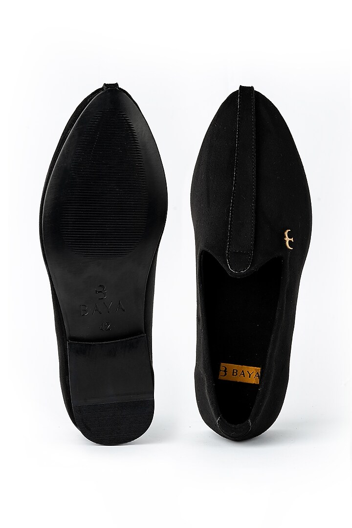 Black Suede Handmade Joffers by Baya at Pernia's Pop Up Shop