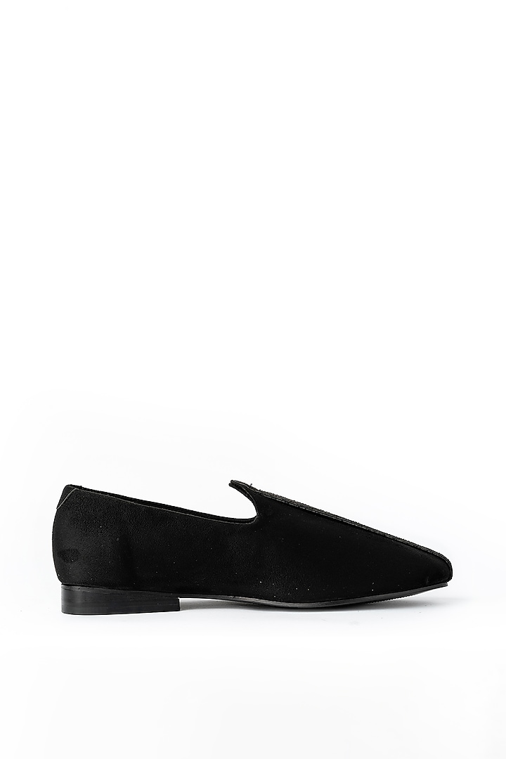 Black Suede Handmade Joffers by Baya at Pernia's Pop Up Shop