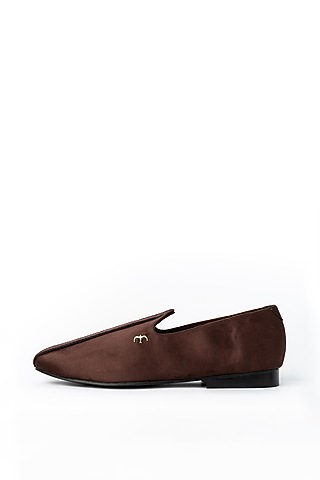 Dark Brown Suede Handmade Joffers by Baya