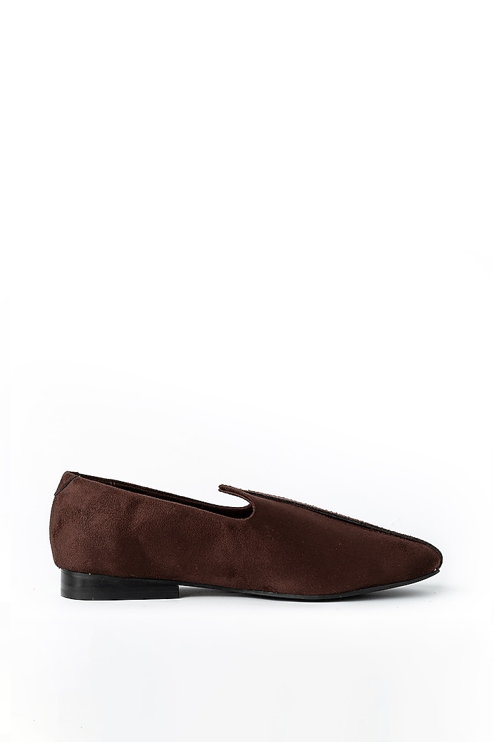 Dark Brown Suede Handmade Joffers by Baya at Pernia's Pop Up Shop