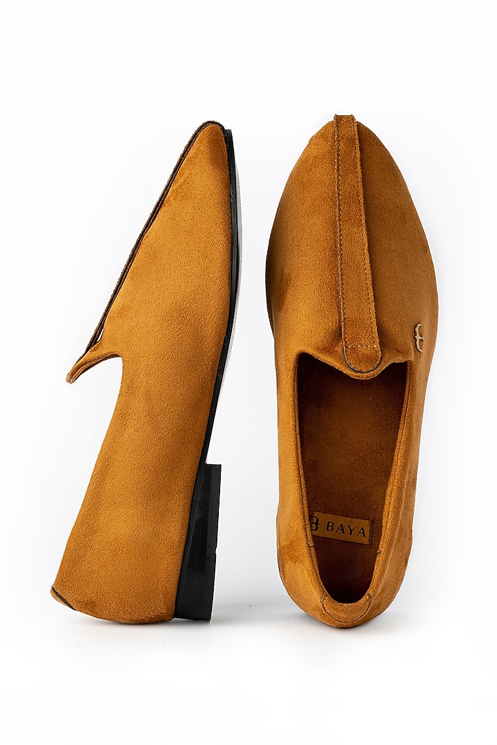 Tan Suede Handmade Joffers by Baya at Pernia's Pop Up Shop