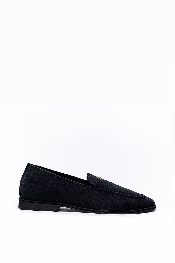 Black Handmade Joffers In Velvet by Baya at Pernia's Pop Up Shop