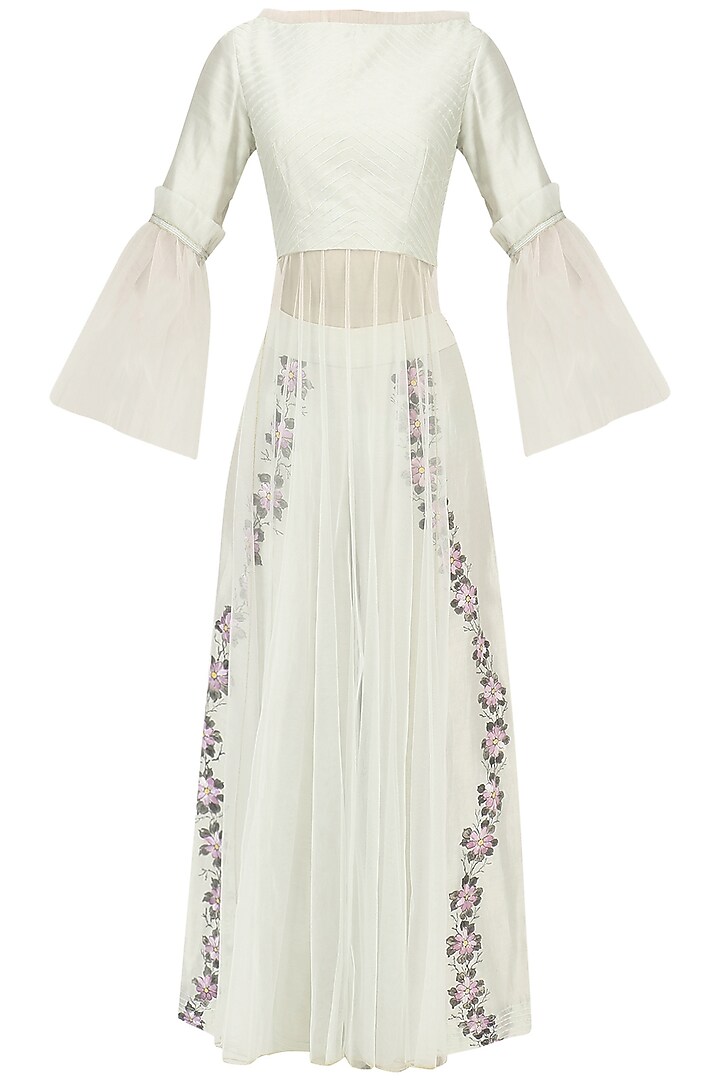 Mint green embroidered top and pants set available only at Pernia's Pop Up Shop.