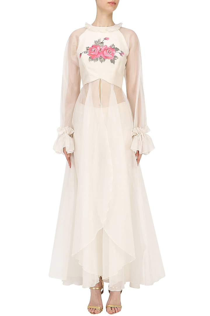 Off white handpainted tunic and pants set available only at Pernia's Pop Up Shop.