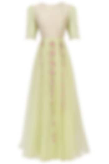 Pastel Green floral handpainted Jumpsuit available only at Pernia's Pop Up Shop.