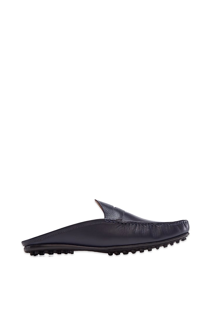 Blue Penny Mules In Nappa Leather by Baron&Bay at Pernia's Pop Up Shop