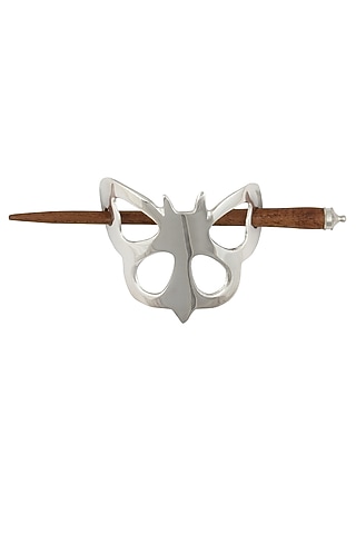 Rhodium Plated Butterfly Hair Pin by 2490