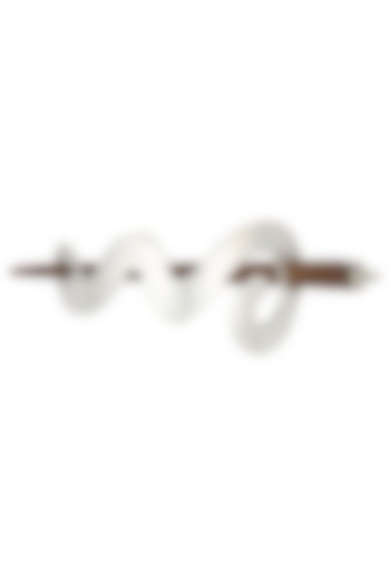 Rhodium Plated Zigzag Design Hair Pin by 2509