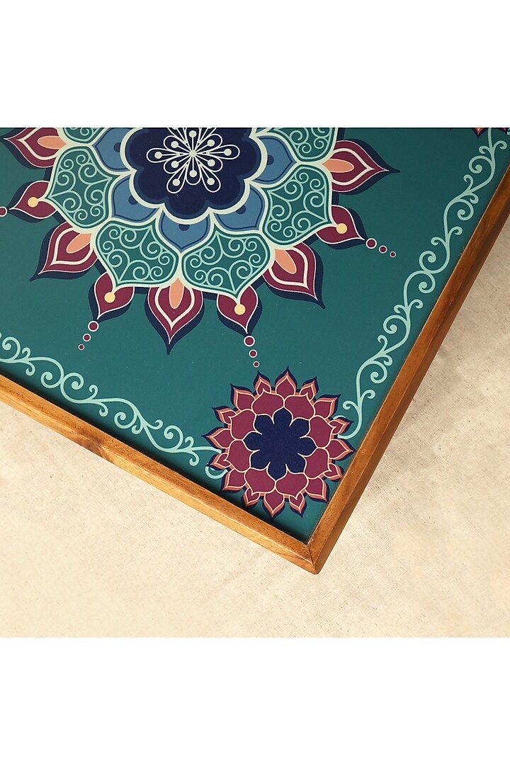 Aquamarine Mandala Art Bajot by BambaiSe at Pernia's Pop Up Shop