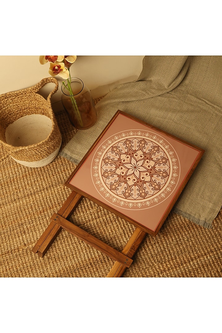 Vanilla Beige Wooden Folding Coffee Table by BambaiSe at Pernia's Pop Up Shop