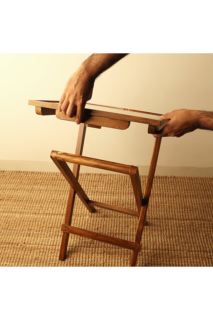 Vanilla Beige Wooden Folding Coffee Table by BambaiSe at Pernia's Pop Up Shop