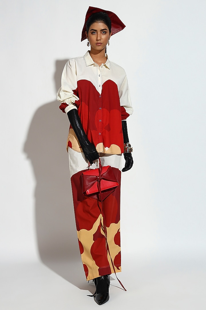Multi-Colored Cotton Geometric Printed Co-Ord Set by BluntBuck at Pernia's Pop Up Shop