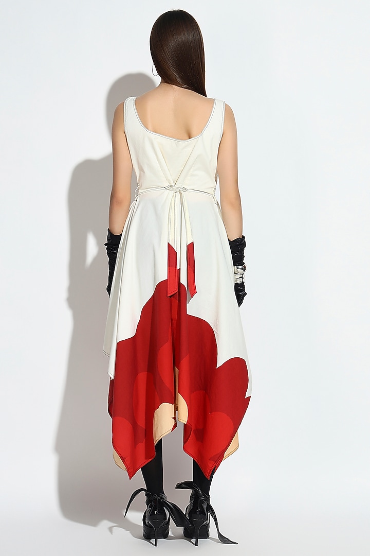 Multi-Colored Cotton Floral Printed Corset Midi Summer Dress by BluntBuck at Pernia's Pop Up Shop