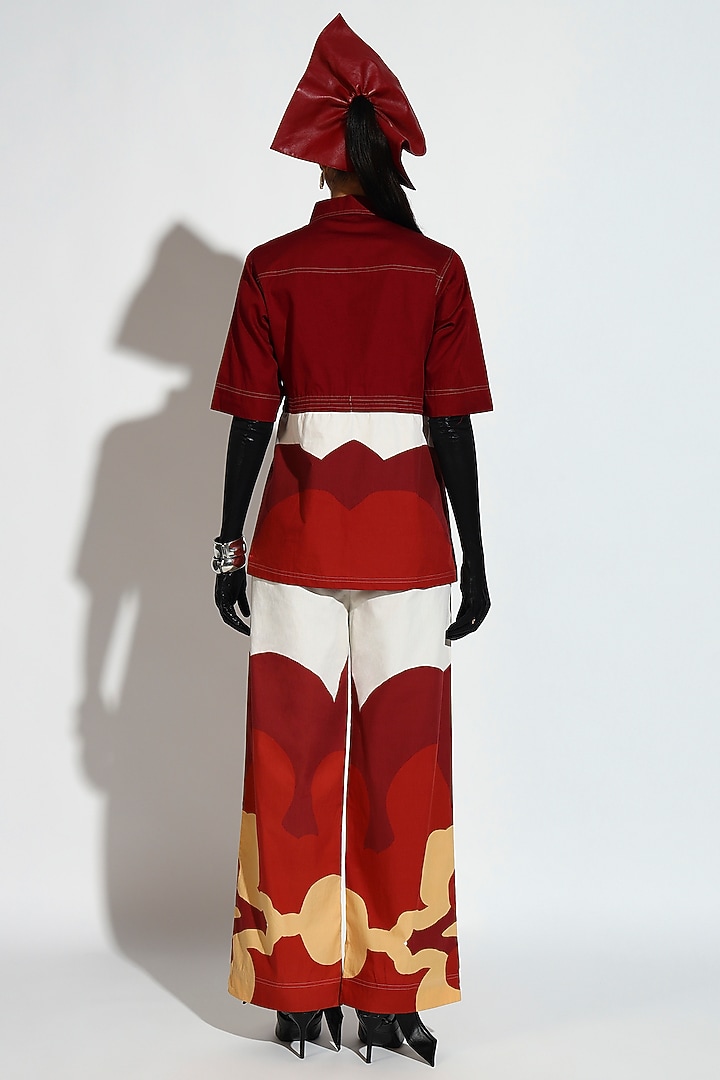 Multi-Colored Cotton Printed Corset Co-Ord Set by BluntBuck at Pernia's Pop Up Shop