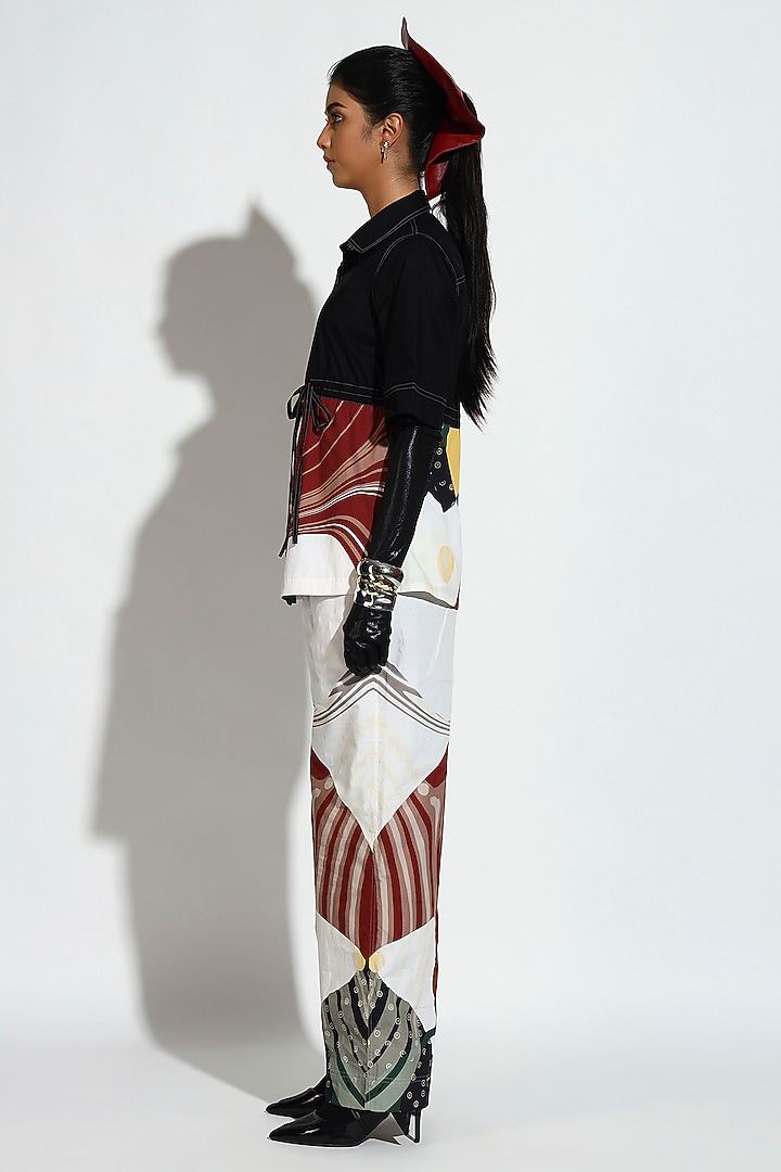 Multi-Colored Cotton Printed Corset Co-Ord Set by BluntBuck at Pernia's Pop Up Shop