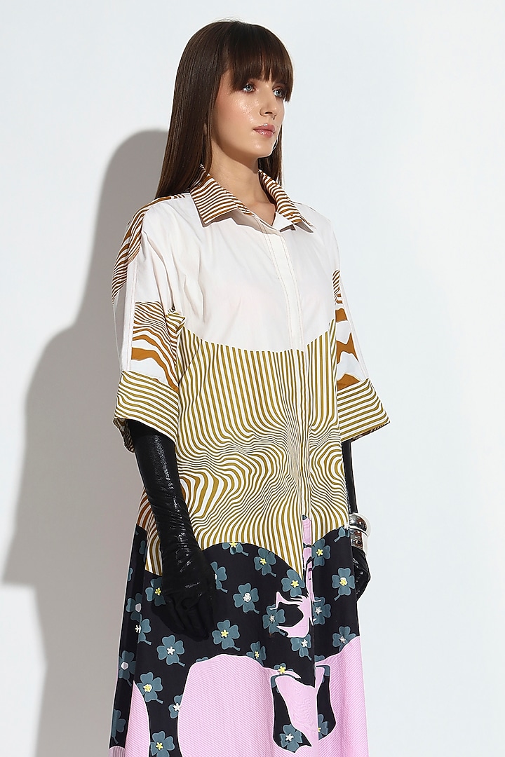 Multi-Colored Cotton Floral Printed Sleeveless Midi Summer Dress by BluntBuck at Pernia's Pop Up Shop