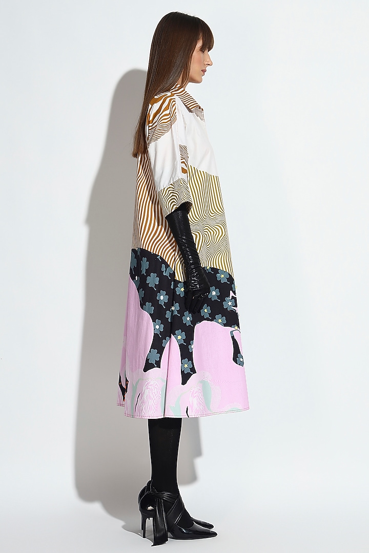 Multi-Colored Cotton Floral Printed Sleeveless Midi Summer Dress by BluntBuck at Pernia's Pop Up Shop