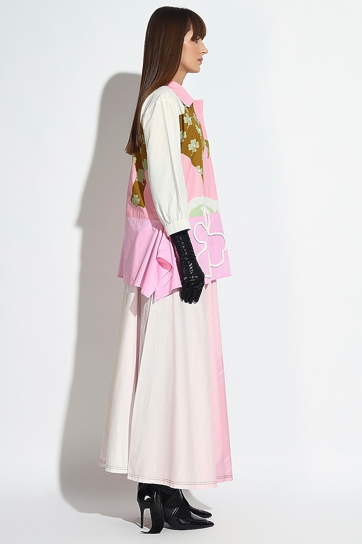Pastel Pink Cotton Skirt Set by BluntBuck at Pernia's Pop Up Shop