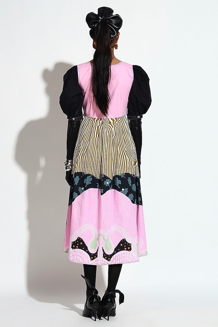 Multi-Colored Cotton Printed Midi Summer Dress by BluntBuck at Pernia's Pop Up Shop