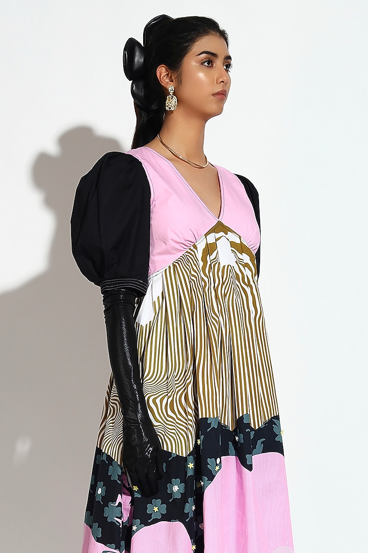 Multi-Colored Cotton Printed Midi Summer Dress by BluntBuck at Pernia's Pop Up Shop
