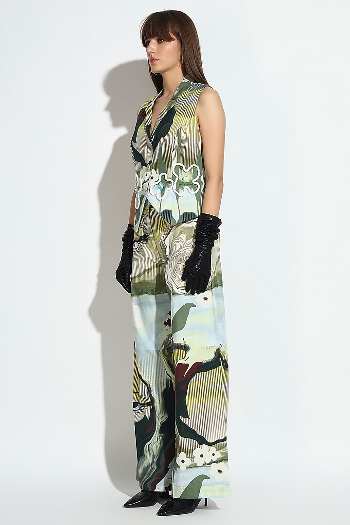 Multi-Colored Cotton Geometric Printed Co-Ord Set by BluntBuck at Pernia's Pop Up Shop