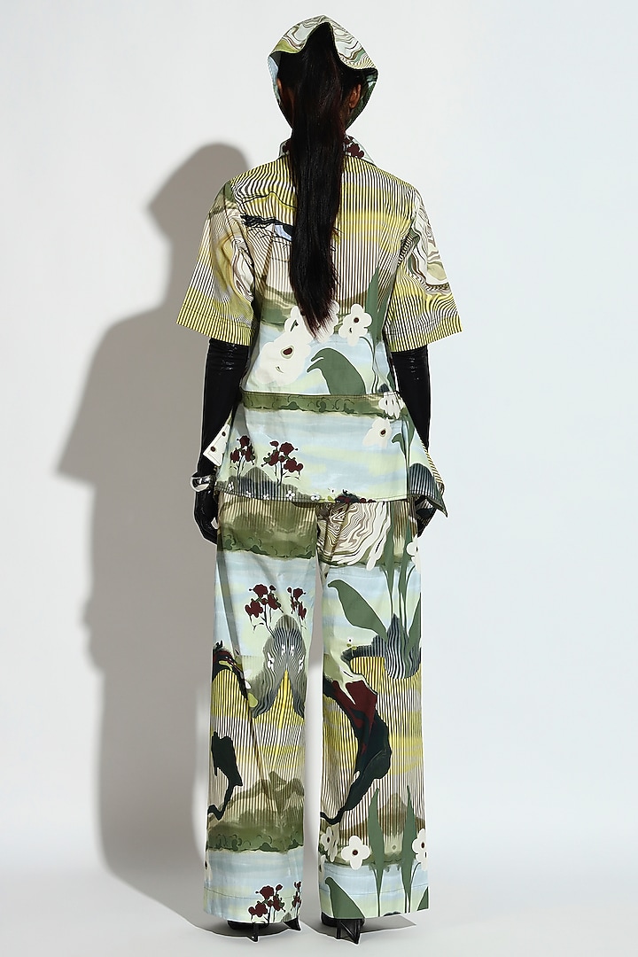 Multi-Colored Cotton Abstract Printed Co-Ord Set by BluntBuck at Pernia's Pop Up Shop