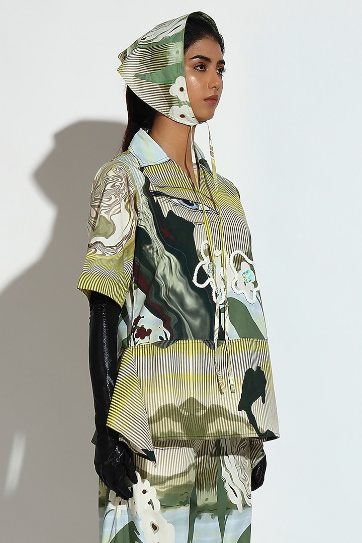 Multi-Colored Cotton Abstract Printed Co-Ord Set by BluntBuck at Pernia's Pop Up Shop