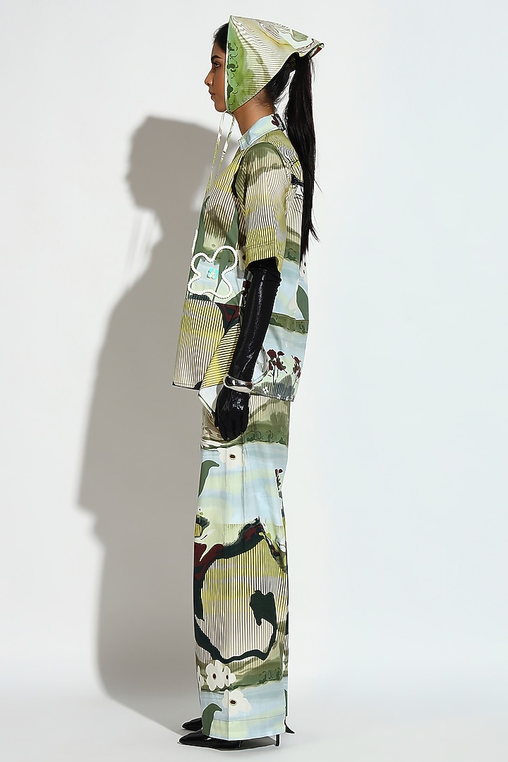 Multi-Colored Cotton Abstract Printed Co-Ord Set by BluntBuck at Pernia's Pop Up Shop