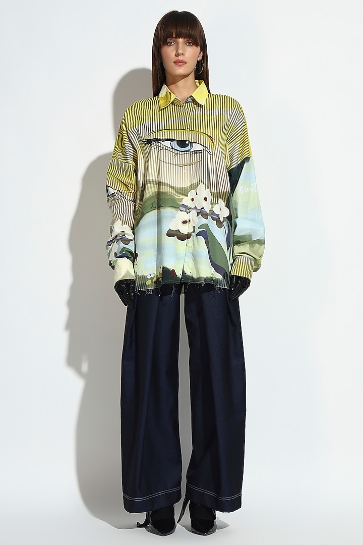 Multi-Colored Cotton Floral Printed Shirt by BluntBuck at Pernia's Pop Up Shop