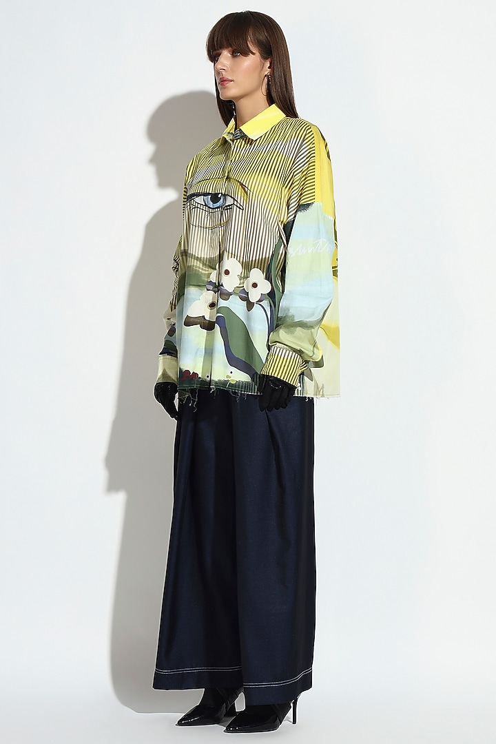 Multi-Colored Cotton Floral Printed Shirt by BluntBuck at Pernia's Pop Up Shop
