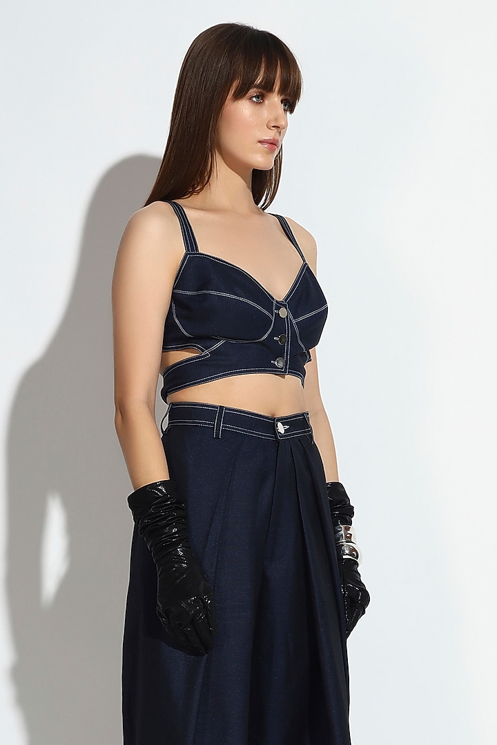 Deep Blue Terry Rayon Co-Ord Set by BluntBuck at Pernia's Pop Up Shop