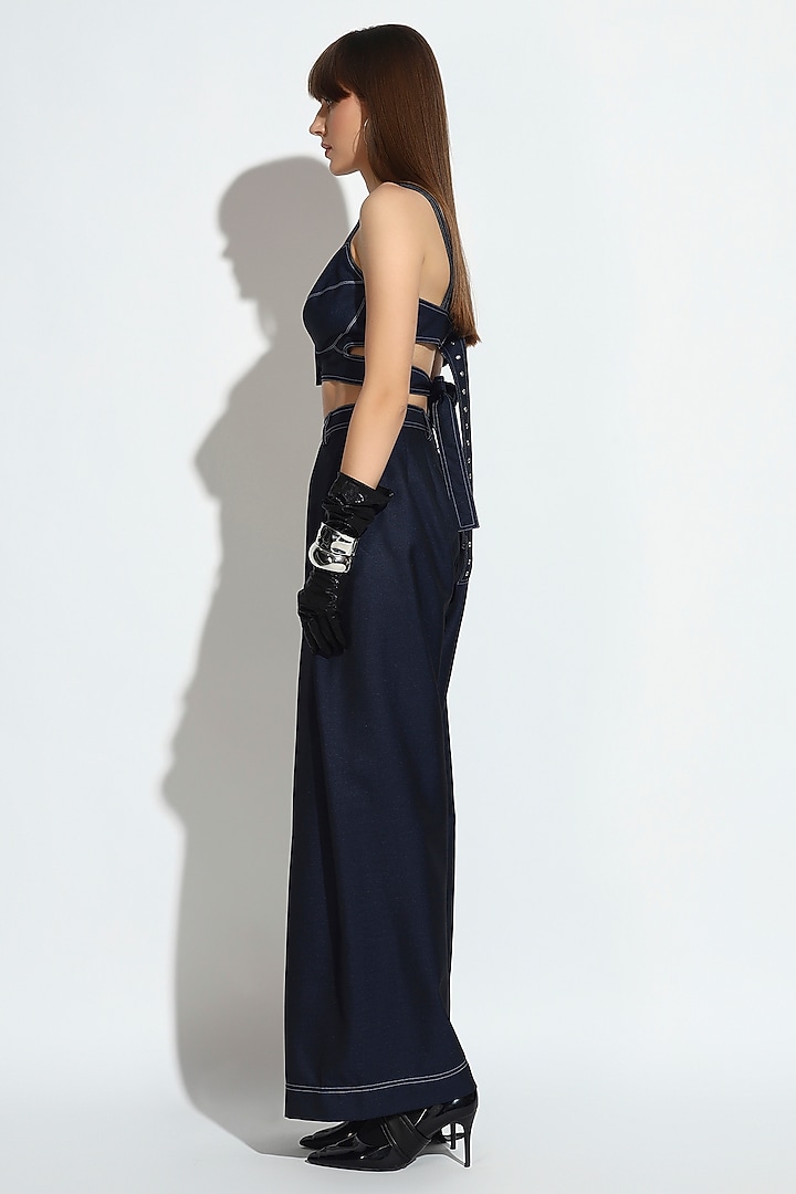 Deep Blue Terry Rayon Co-Ord Set by BluntBuck at Pernia's Pop Up Shop