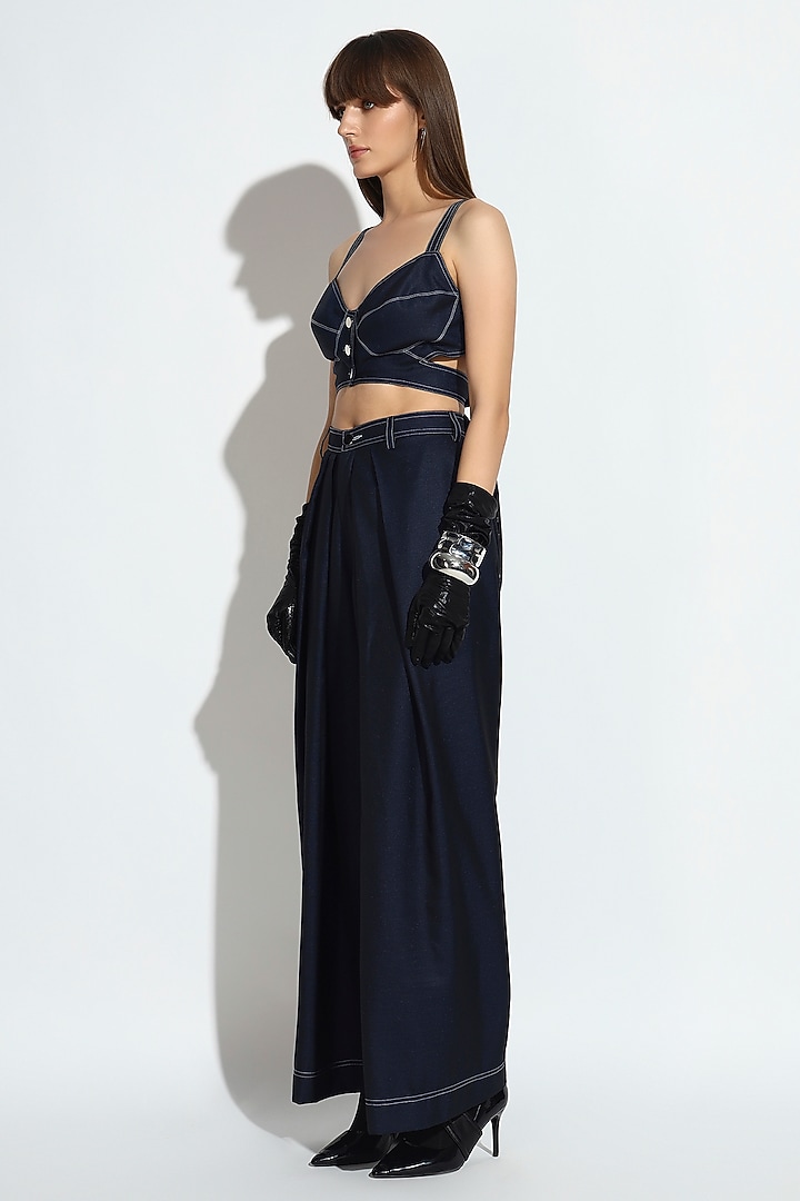 Deep Blue Terry Rayon Co-Ord Set by BluntBuck at Pernia's Pop Up Shop
