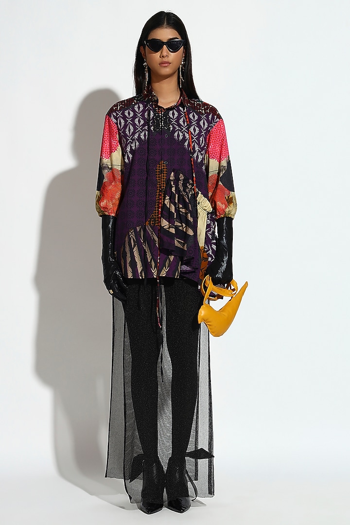 Multi-Colored Cotton Geometric Printed Shirt by BluntBuck at Pernia's Pop Up Shop