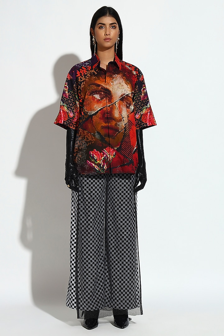 Multi-Colored Cotton Geometric Printed Shirt by BluntBuck at Pernia's Pop Up Shop