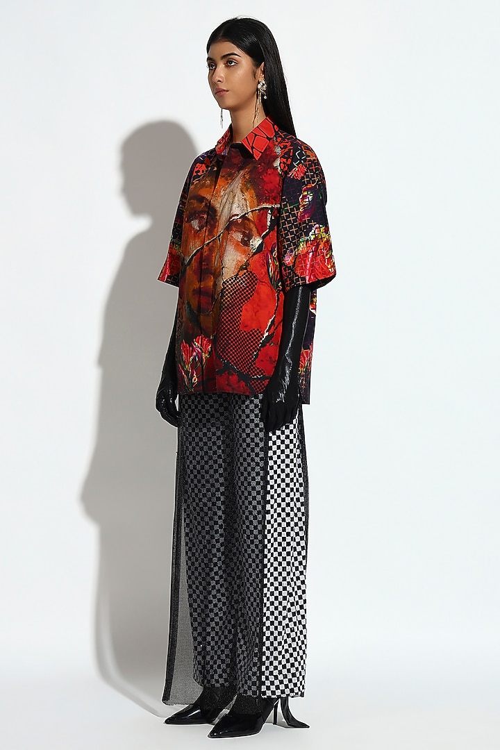 Multi-Colored Cotton Geometric Printed Shirt by BluntBuck at Pernia's Pop Up Shop