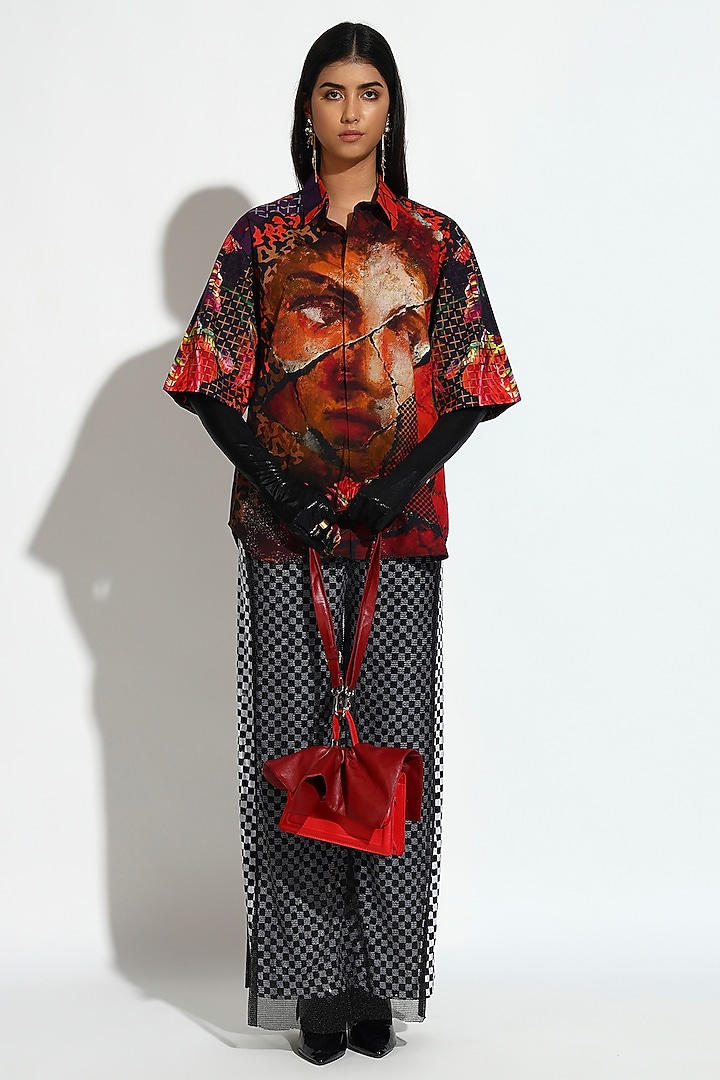 Multi-Colored Cotton Geometric Printed Shirt by BluntBuck at Pernia's Pop Up Shop