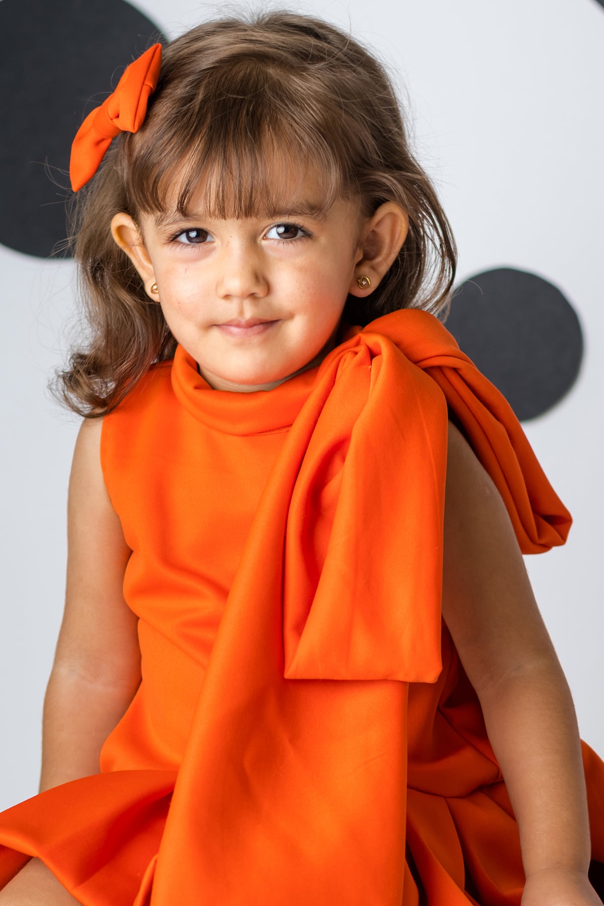open lace back dress Youth Moxie Dress | Texas Orange & White main image 0