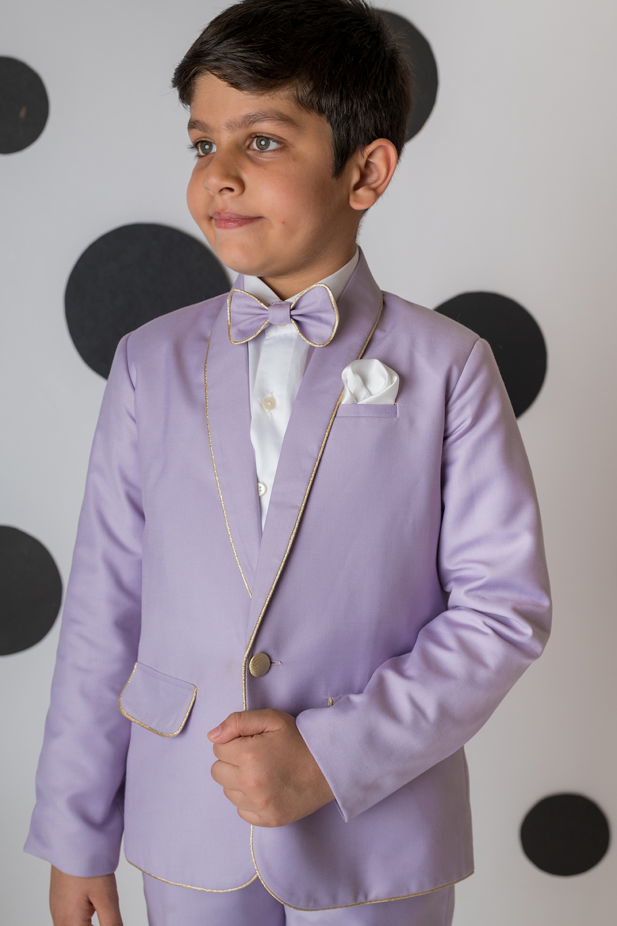 Baby Boy Purple Blazer Boys Discover Lilac Embroidery Jacket With