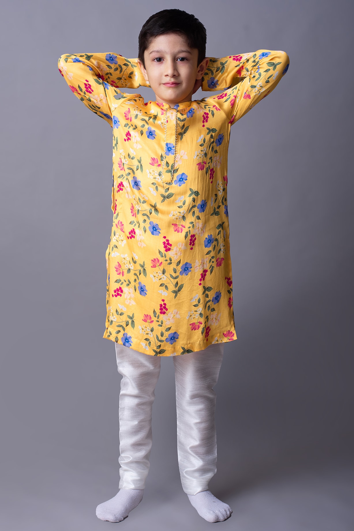 Buy Ba Ba Baby clothing co. Yellow Printed Kurta Set For Boys at  Pernia'sPopUpShopMen 2024