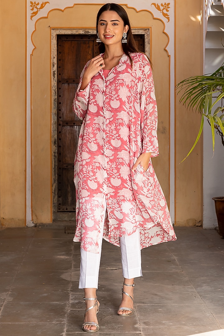 White Cotton Pant Set by Inara Jaipur at Pernia's Pop Up Shop