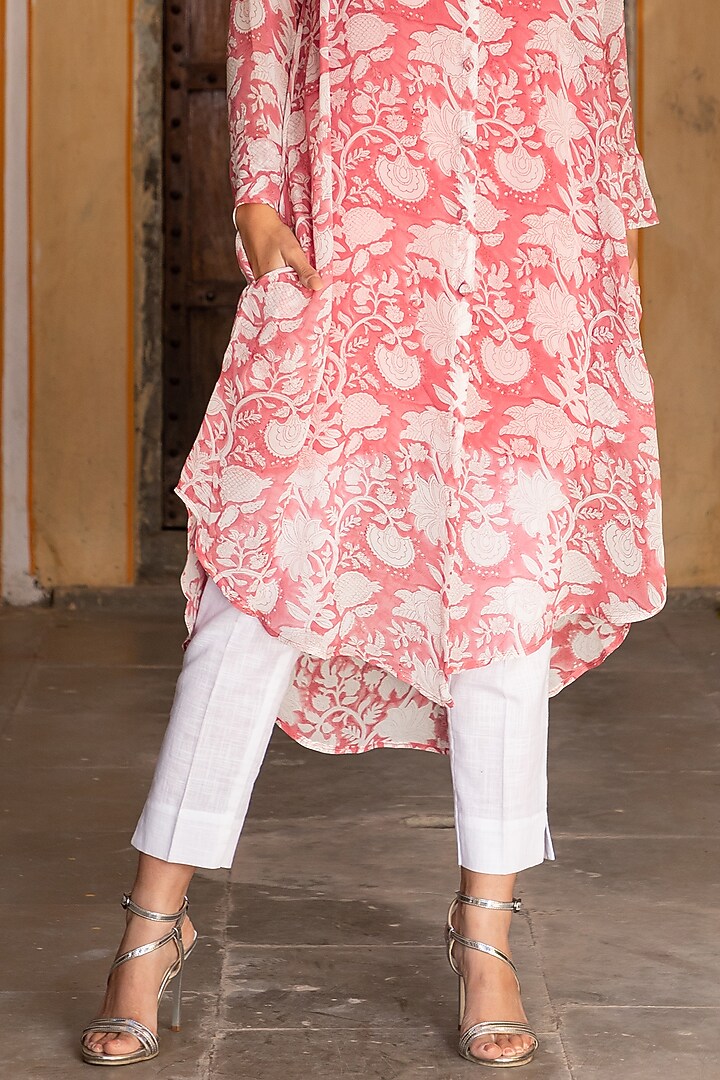 White Cotton Pant Set by Inara Jaipur at Pernia's Pop Up Shop
