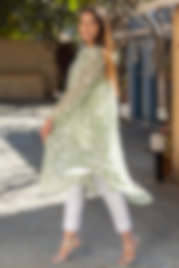 White Pant Set in Cotton by Inara Jaipur at Pernia's Pop Up Shop