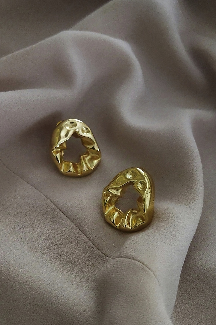 Gold Plated Swarovski Stud Earrings by BBLINGG at Pernia's Pop Up Shop