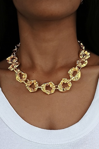 Gold Motif Necklace by BBLINGG