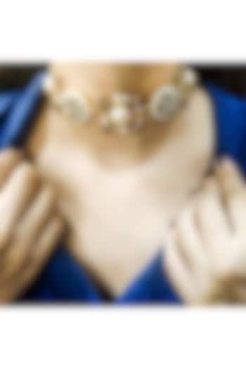 Gold Finish Opal Stone Necklace by BBLINGG at Pernia's Pop Up Shop