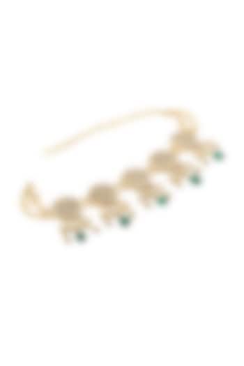 Gold Finish Pearl Choker Necklace by BBLINGG at Pernia's Pop Up Shop